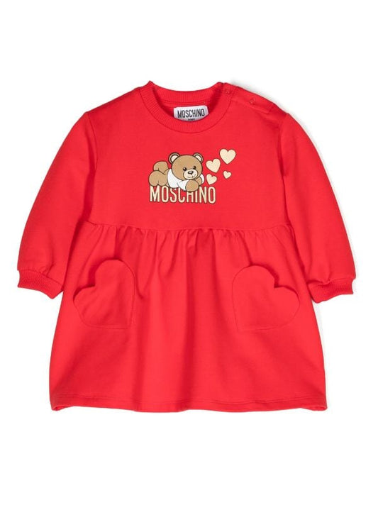 MOSCHINO BABY/TODDLER RED DRESS MDV0BL