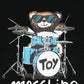 MOSCHINO KIDS BLACK DRUMMER T SHIRT H8M04K