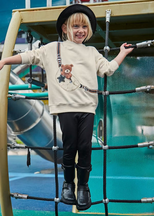 MAYORAL GIRLS BLACK PULLOVER LEGGINGS SET 4.727