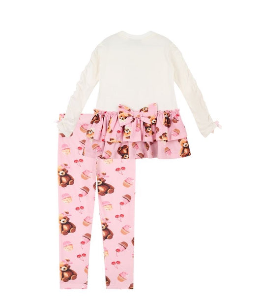 A DEE MADISON BEAR PRINT LEGGINGS SET W252510