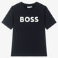 BOSS BOYS NAVY CLASSIC T SHIRT .