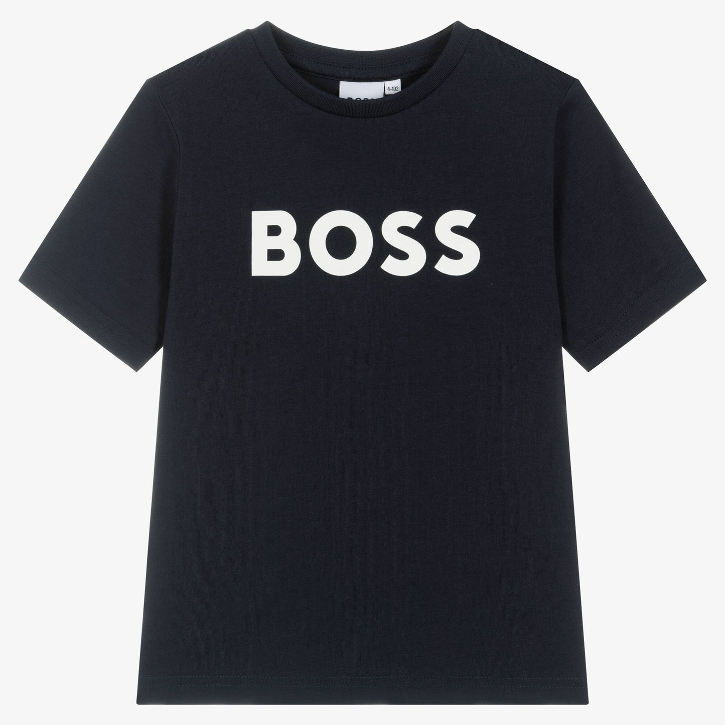 BOSS BOYS NAVY CLASSIC T SHIRT .
