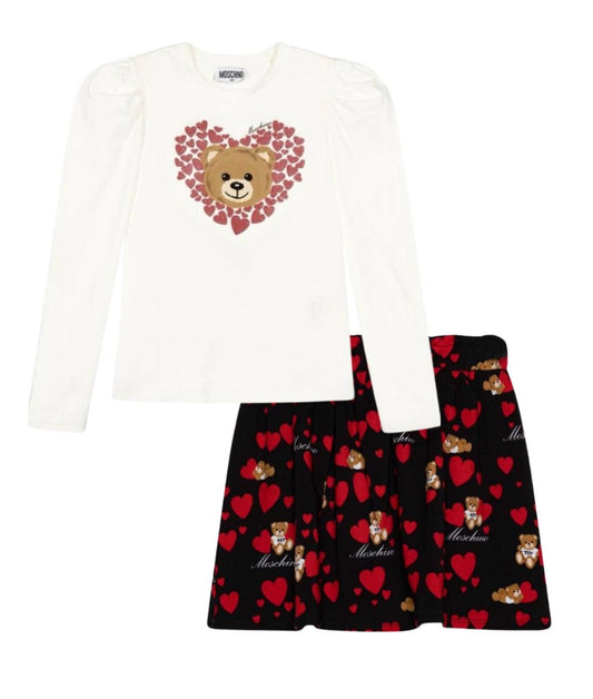 Moschino Hearts Skirt Set