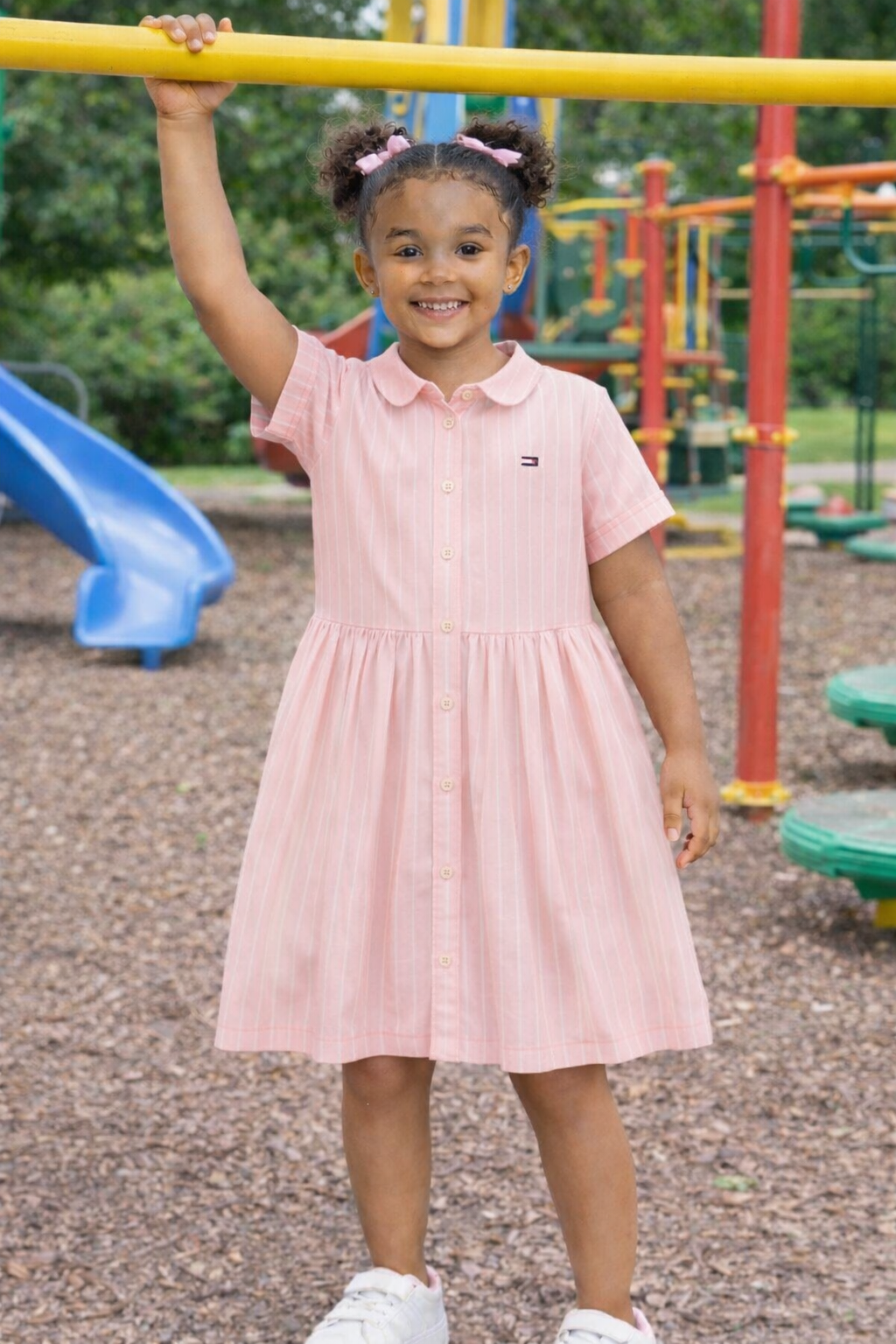 TOMMY HILFIGER PINK STRIPED DRESS 8579