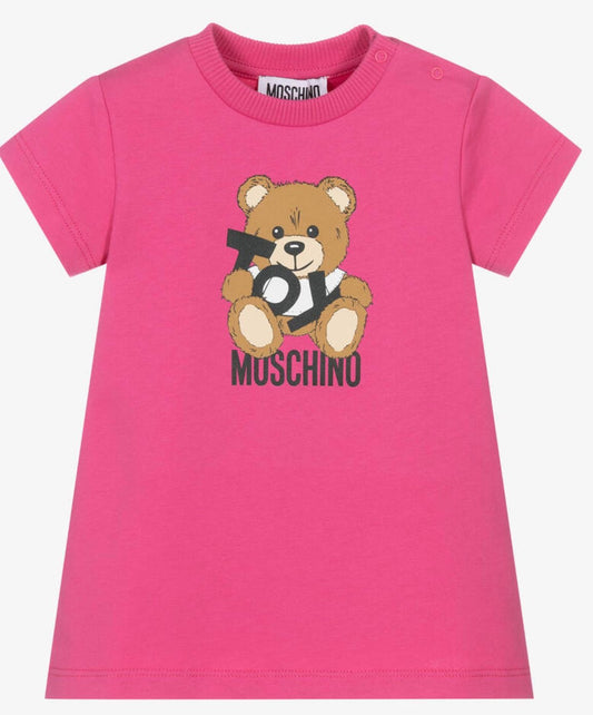 MOSCHINO BRIGHT PINK BABY/TODDLER DRESS MDV0C9