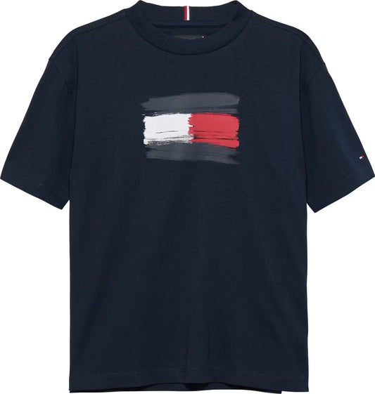 TOMMY HILFIGER NAVY FLAG T SHIRT B101111
