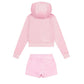 JUICY COUTURE GIRLS PINK VELOUR HOODIE & SHORTS SET JBX6358/JBX6505