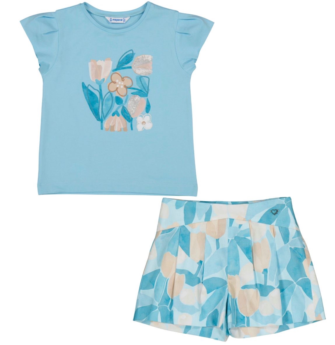 MAYORAL GIRL SKORTS SET SKY BLUE 3015/3905