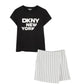 DKNY GIRLS T SHIRT SKORT SET D62275/D62304