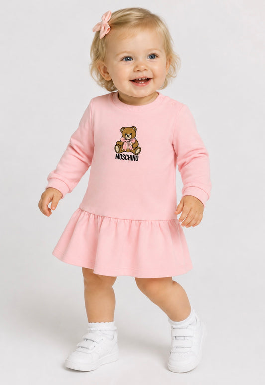 MOSCHINO BABY/ TODDLER GIRL SUGER ROSE DRESS MBV0BK