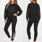 DKNY BLACK SWEATSHIRT & LEGGINGS SET D62906 D62885