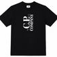 C.P. COMPANY LOGO TEE IN BLACK CMM00V