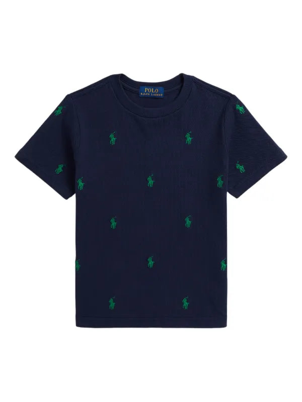 RALPH LAUREN BOY/TEEN REPEAT PONY NAVY T SHIRT