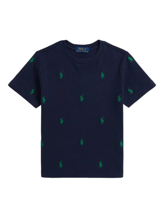 RALPH LAUREN BOY/TEEN REPEAT PONY NAVY T SHIRT