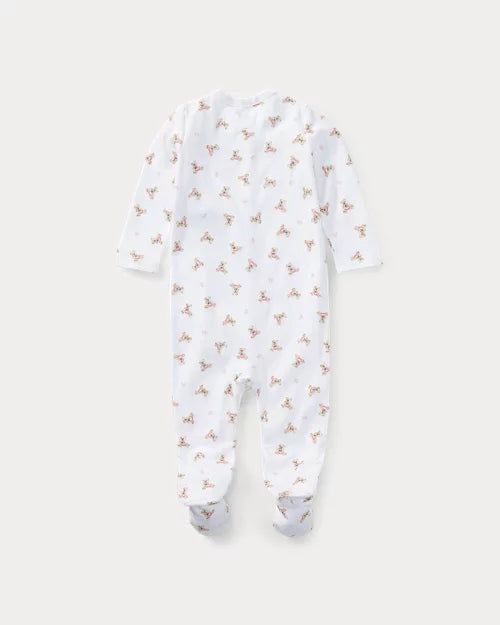 RALPH LAUREN PALE PINK BEAR ALL IN ONE