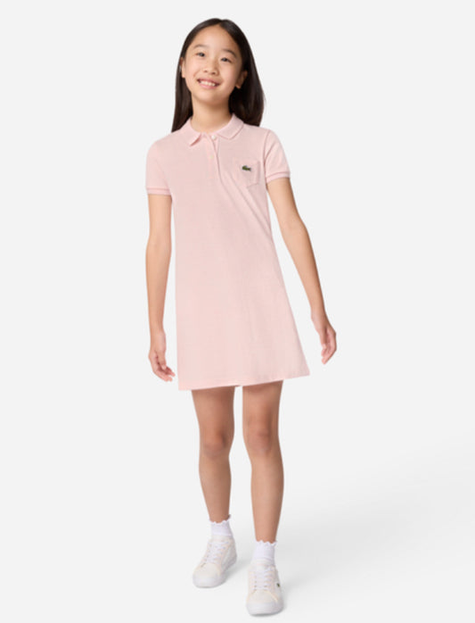 LACOSTE GIRLS/TEEN SALMON POLO DRESS 347066-NA5