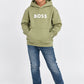 BOSS BOYS HOODY IN ELM GREEN J53396