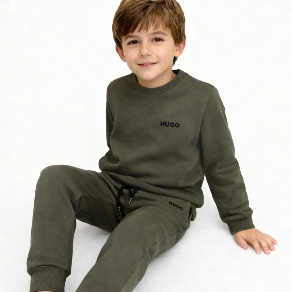 HUGO BOYS KHAKI TRACKSUIT G00465/G00447
