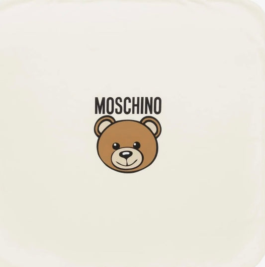 MOSCHINO WHITE BABY BLANKET MUB00J