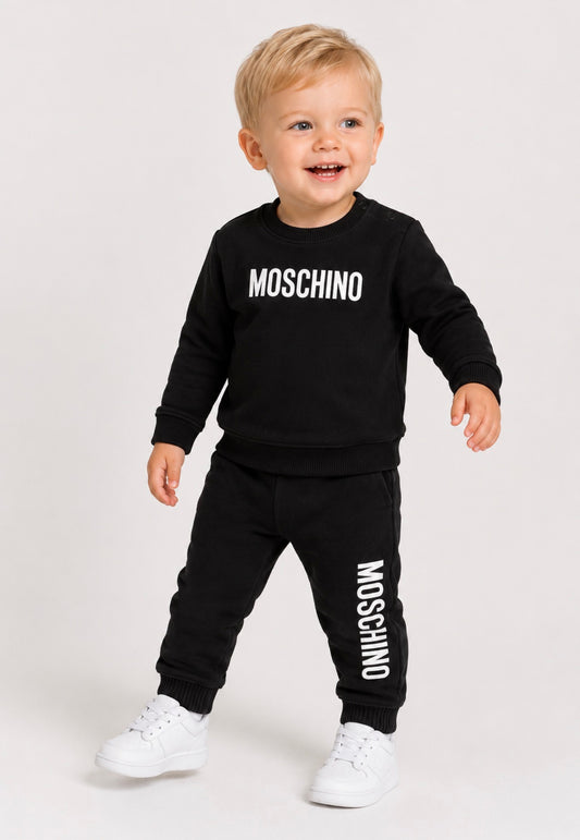MOSCHINO TODDLER BLACK TRACKSUIT MUF06N MUP064