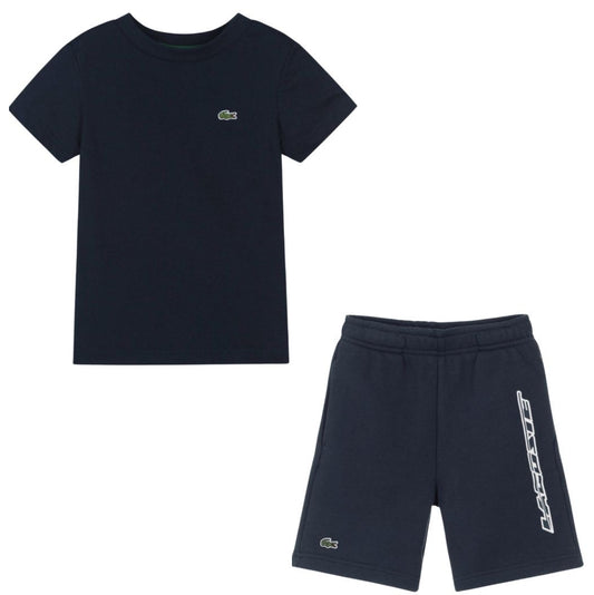 Lacoste Boys Navy Shorts Set