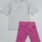 JUICY COUTURE PINKY LILAC CHIFFON T SHIRT/CYCLE SHORT SET JBX6510