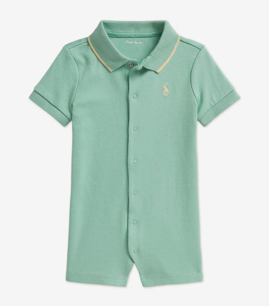 RALPH LAUREN BABY BOY MINT GREEN SHORTALL 90772500