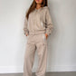 DKNY BEIGE HOODED SWEATSHIRT & TROUSERS SET D62902 D62387