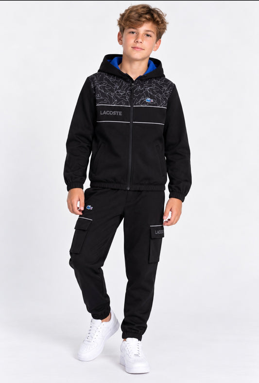 LACOSTE BOYS DIAMOND TAFFETA TRACKSUIT 847684