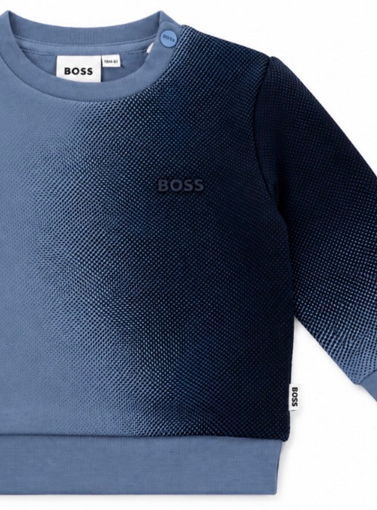 BOSS BABY BOY/TODDLER LAVENDER BLUE SWEATSHIRT J53494