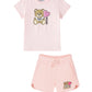 MOSCHINO PINK SHORTS/T SHIRT SET HDM06K-HDQ01M