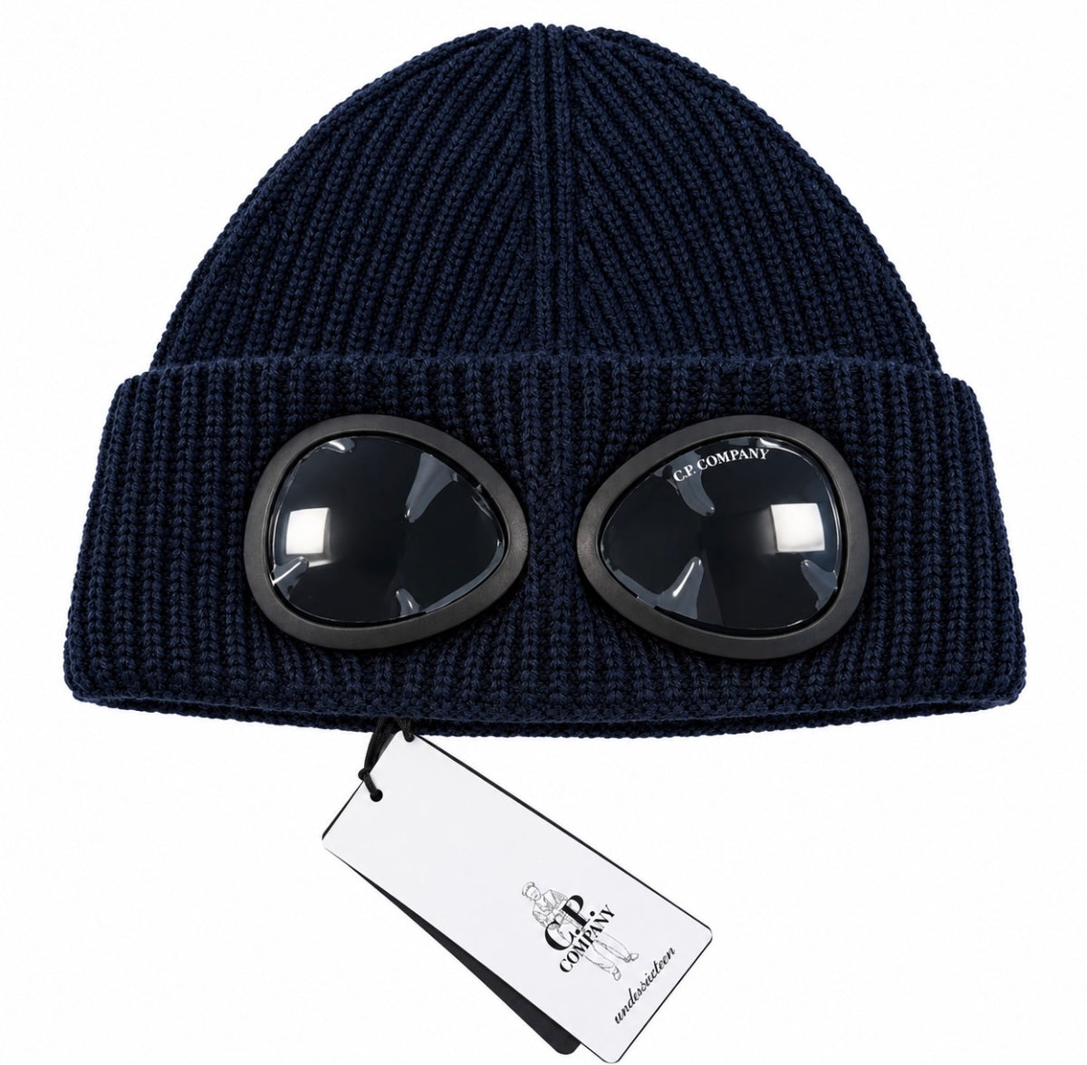 CP COMPANY GOGGLE HAT IN NAVY CQX007
