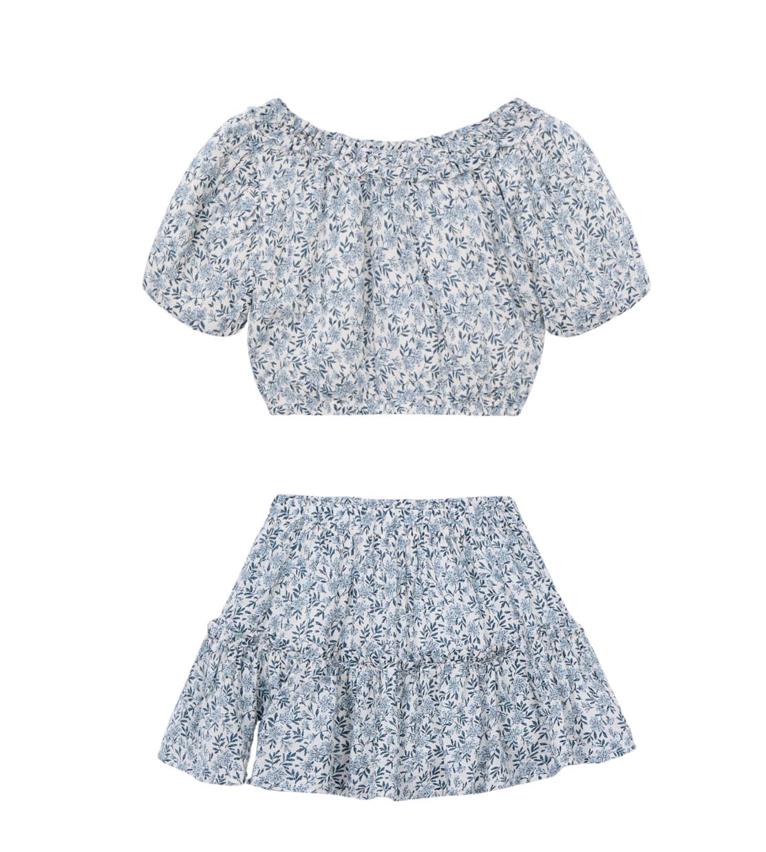 MAYORAL BLUE DOBBY SKIRT SET 3.026/3.903