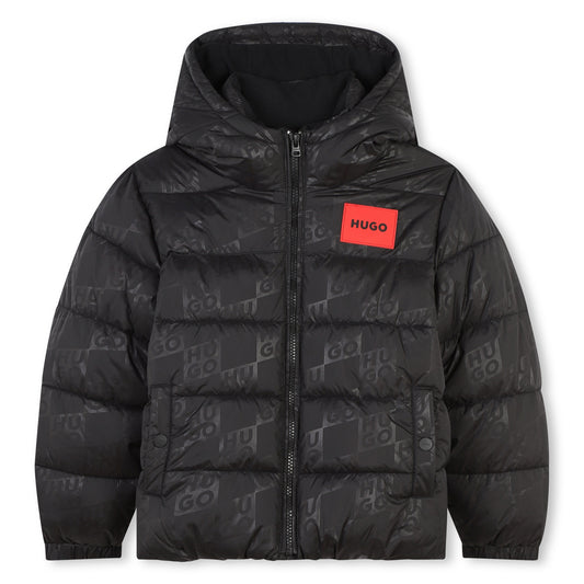 HUGO BOYS BLACK PUFFER JACKET G00199