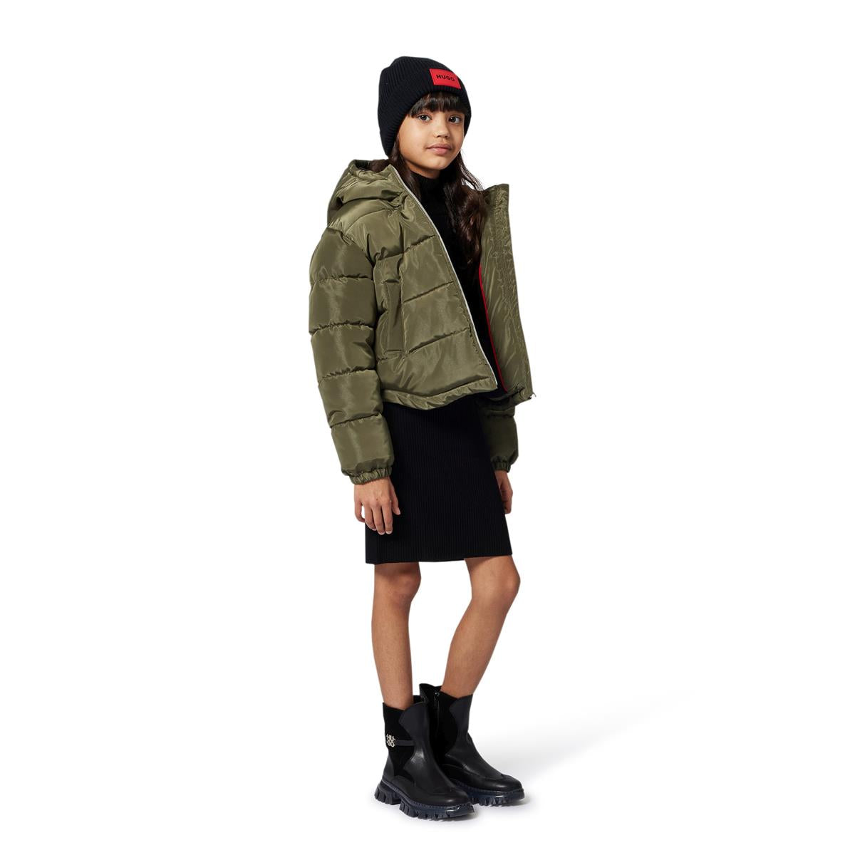 HUGO BLACK PULL ON HAT/BEANIE G00561