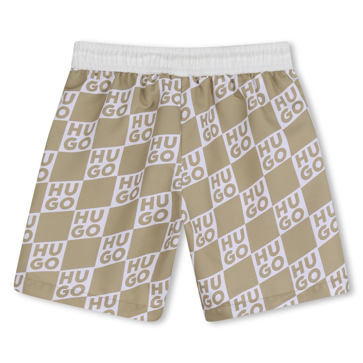HUGO BOYS BEIGE SWIM SHORTS G00979