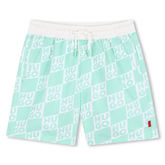 HUGO GREEN SWIM SHORTS G00979