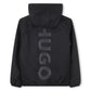HUGO BOYS BLACK HOODED WINDBREAKER G01013