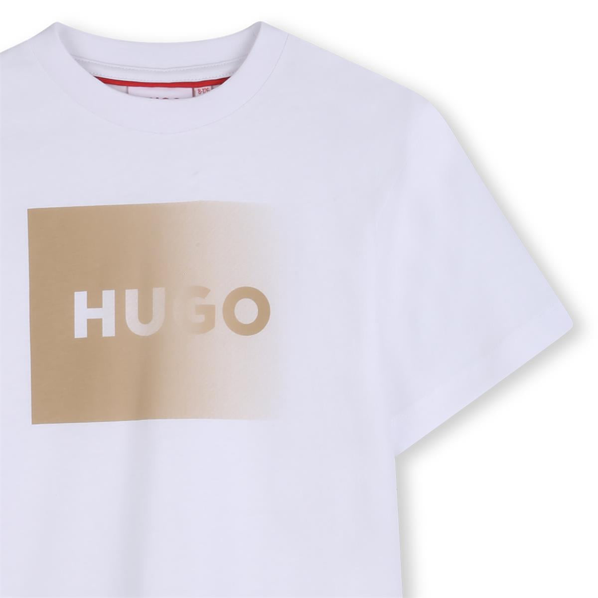 HUGO WHITE LOGO T SHIRT G01019