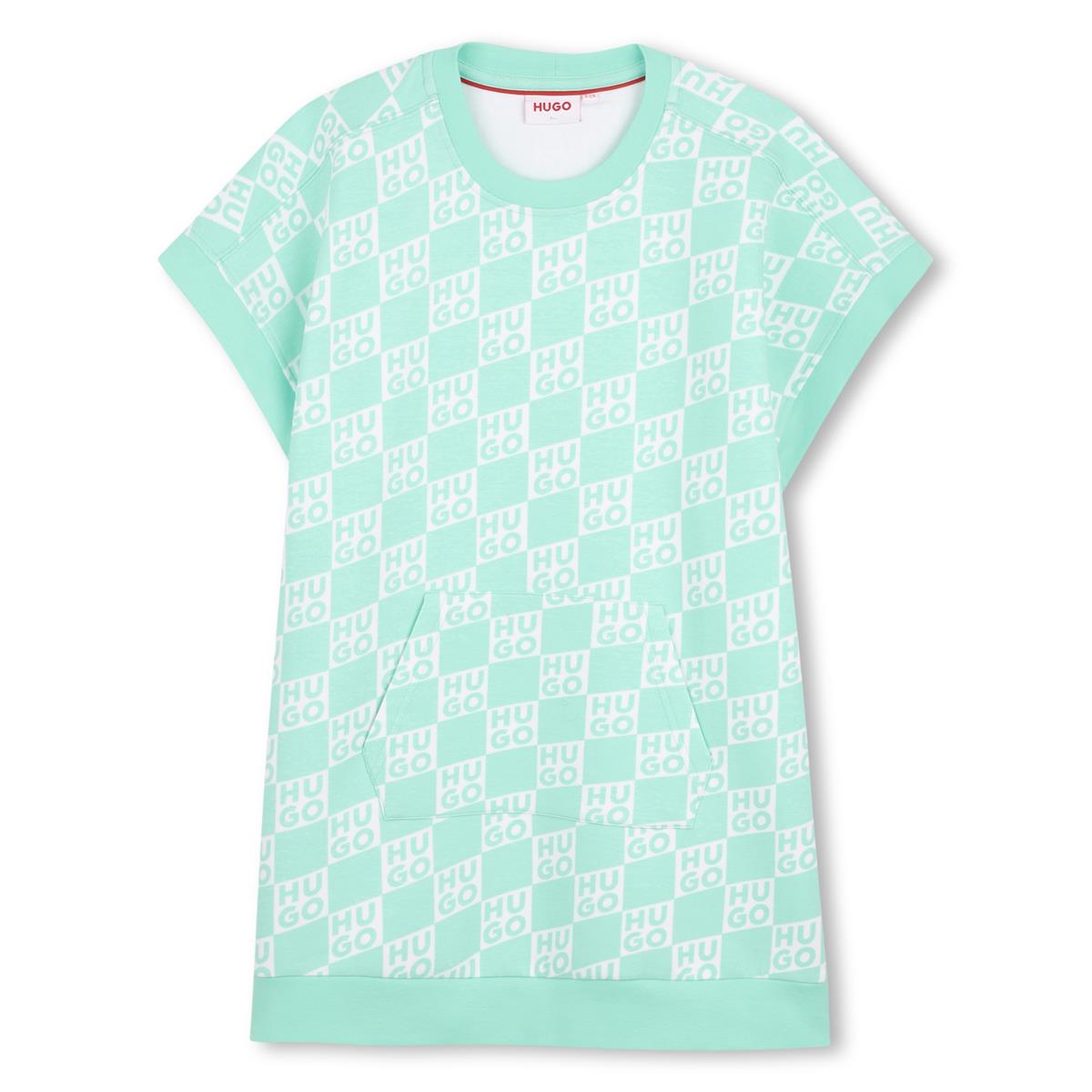 HUGO GIRLS GREEN DRESS G01027