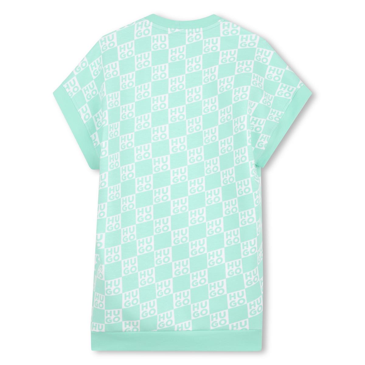 HUGO GIRLS GREEN DRESS G01027