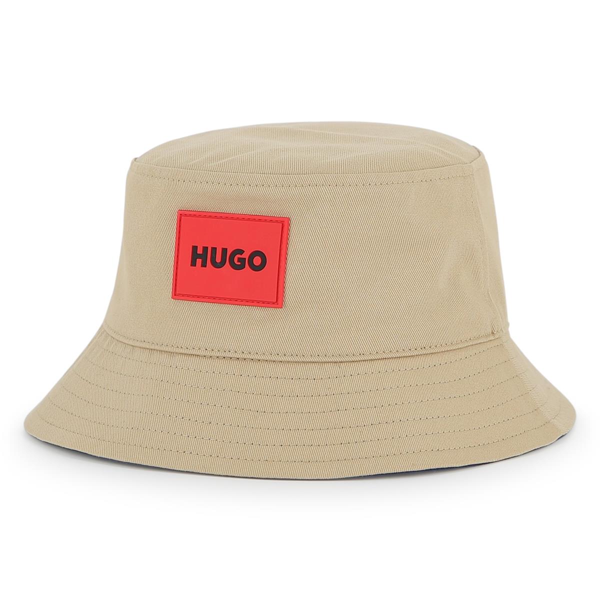 HUGO BOYS REVERSIBLE  NAVY&BEIGE BUCKET HAT G01166