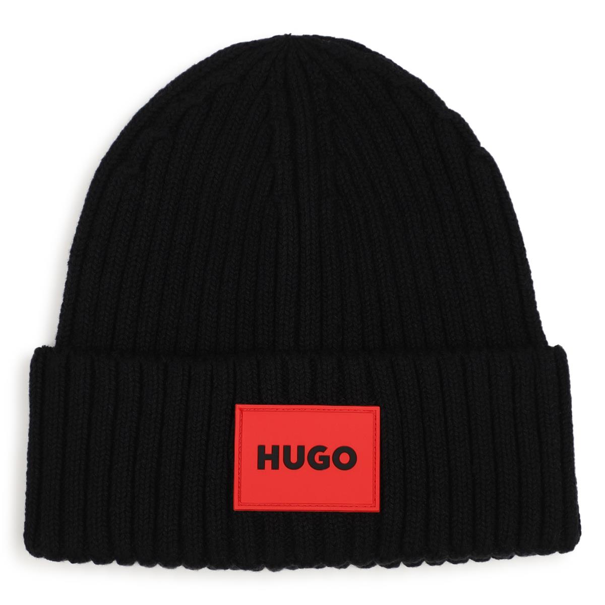 HUGO BOYS BLACK PULL ON HAT G01314