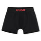 HUGO BOYS BLACK PCK 3 BOXER SHORTS G01348