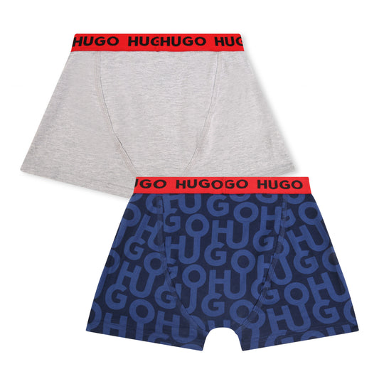 HUGO Boys Grey & Navy Blue Underwear (2 Pack)