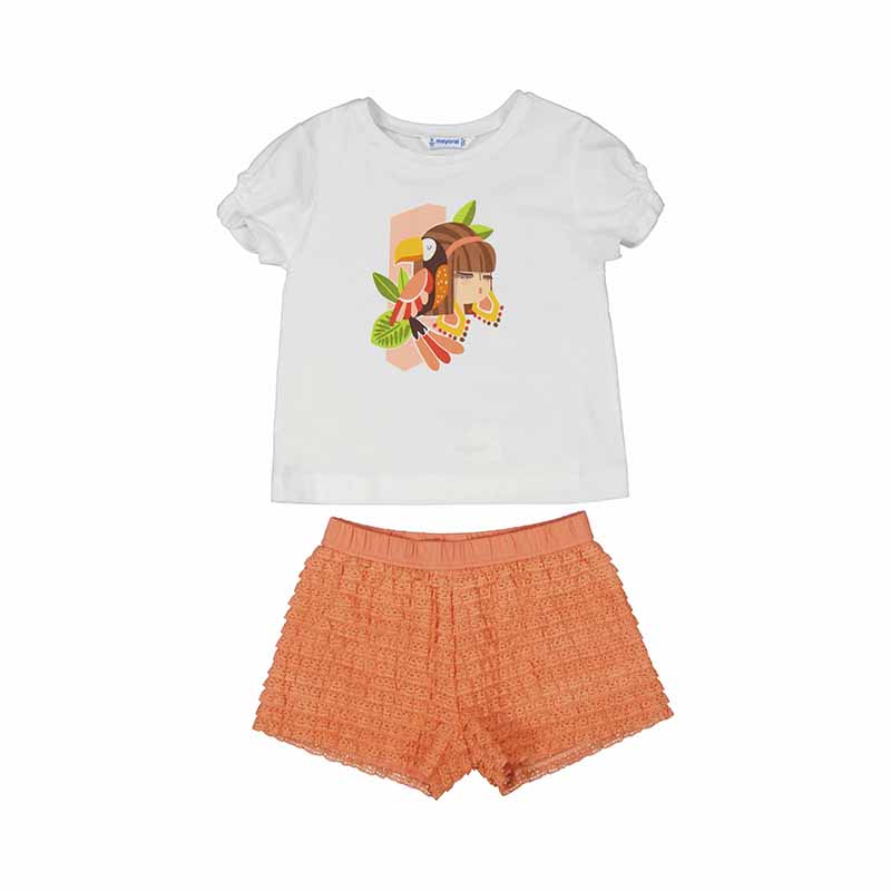 MAYORAL TANGERINE SHORT SET 3211