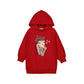 MAYORAL GIRLS RED HOODED DRESS/LEGGINGS SET 4.928