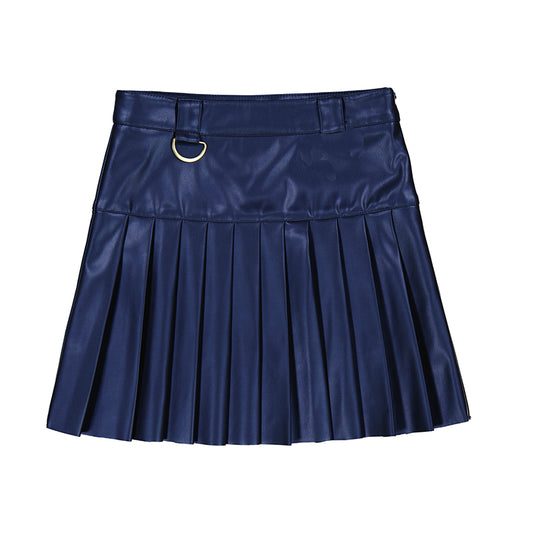 Mayoral blue faux leather skirt