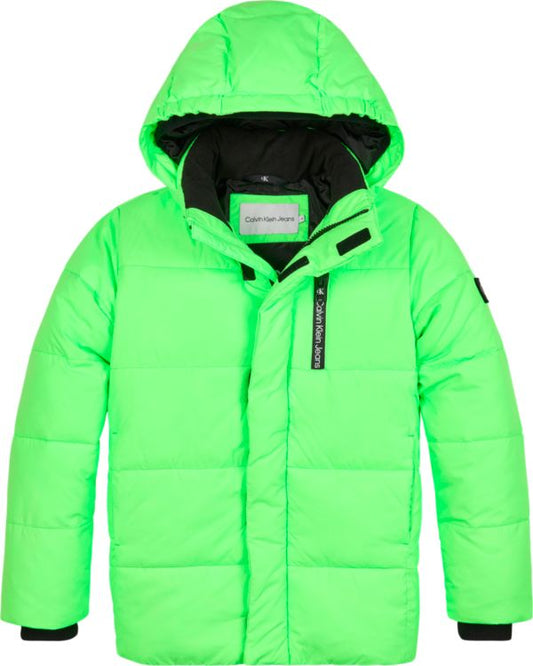 Calvin Klein Neon Green Puffer Jacket