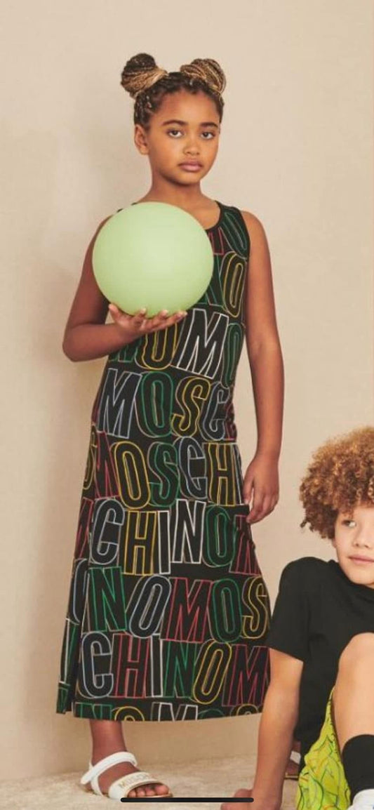 MOSCHINO Girls Black Maxi Dress